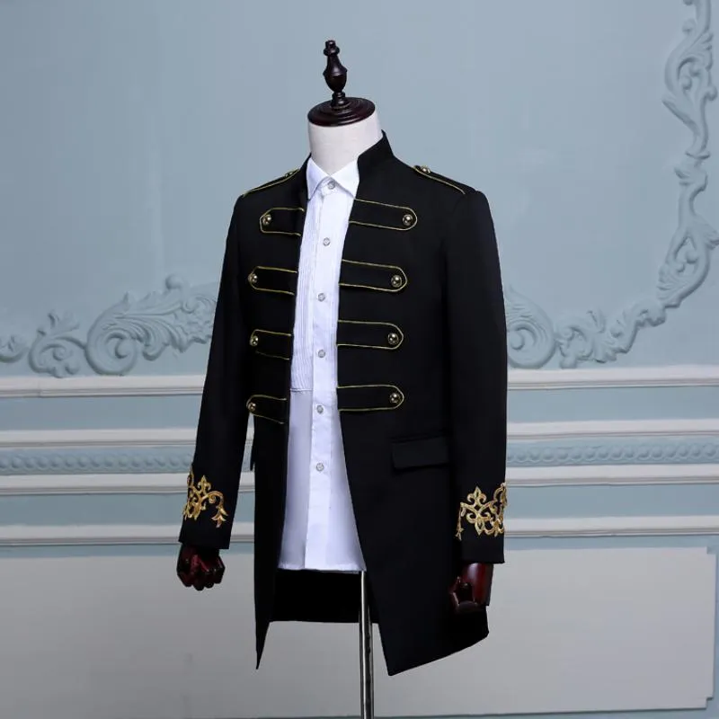 Men's Double Breasted Long Blazer