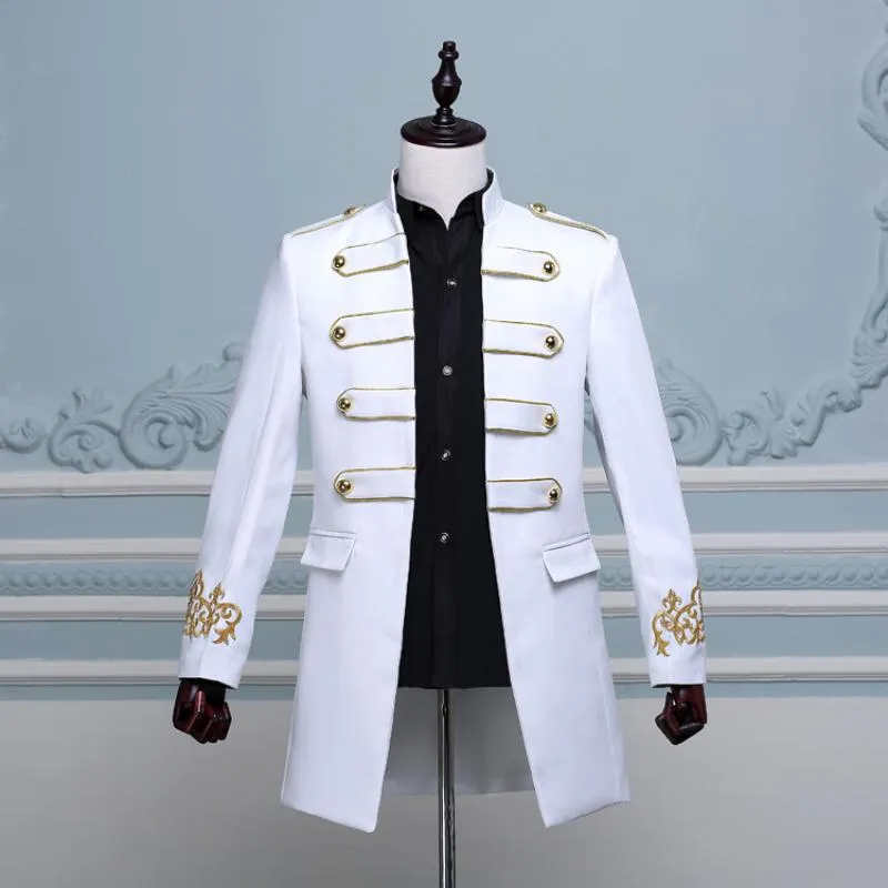 Men's Double Breasted Long Blazer