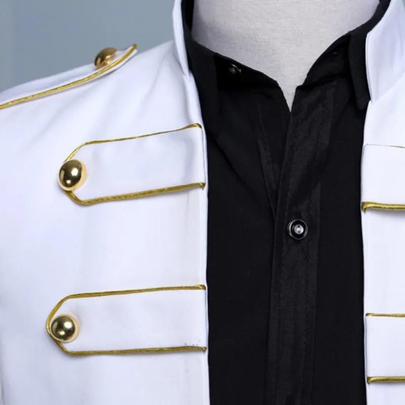 Men's Double Breasted Long Blazer