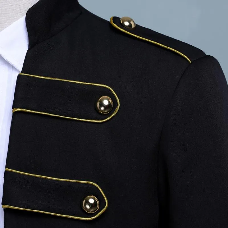 Men's Double Breasted Long Blazer
