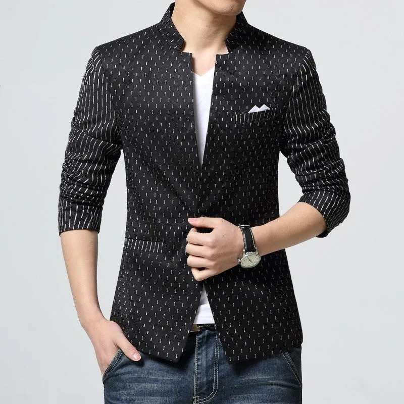 Men's Printied Casual Slim Fit Blazer