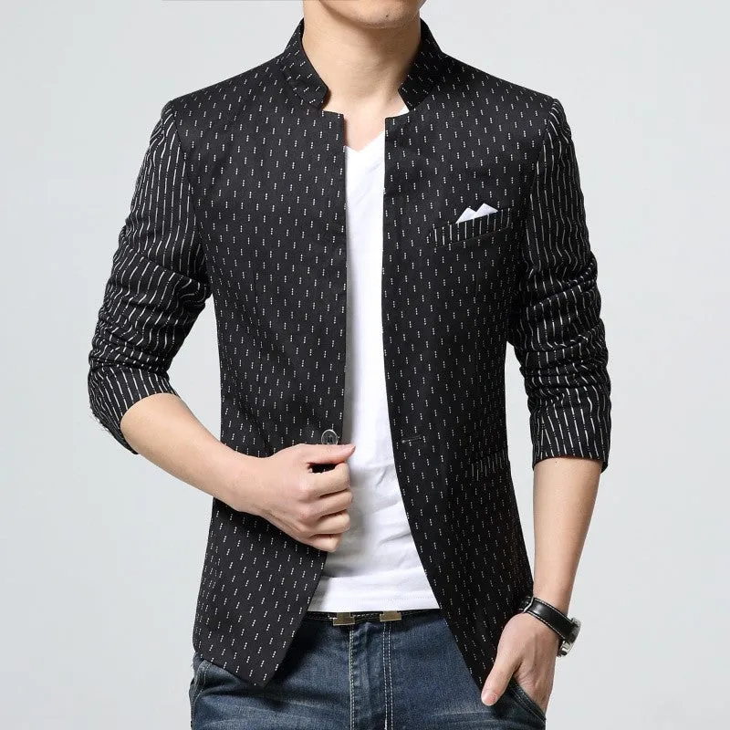 Men's Printied Casual Slim Fit Blazer