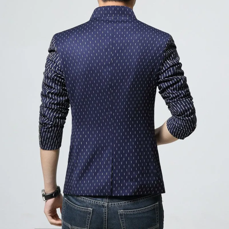 Men's Printied Casual Slim Fit Blazer