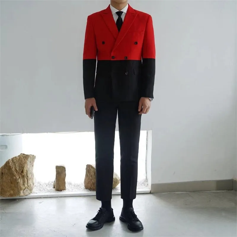 Men's Slim Fit Double Breasted Blazer