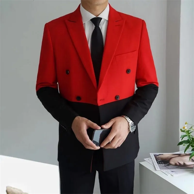 Men's Slim Fit Double Breasted Blazer