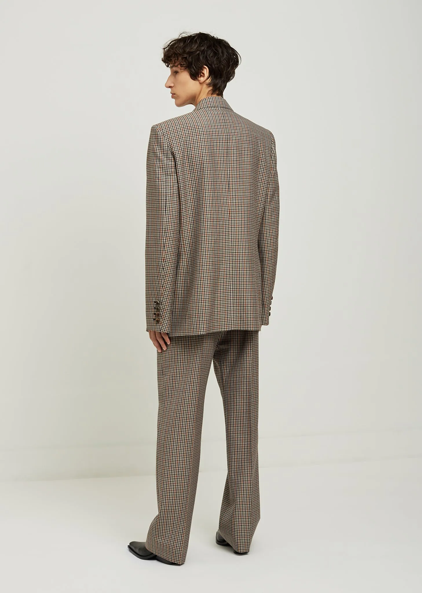 Micro Check Wool Blazer