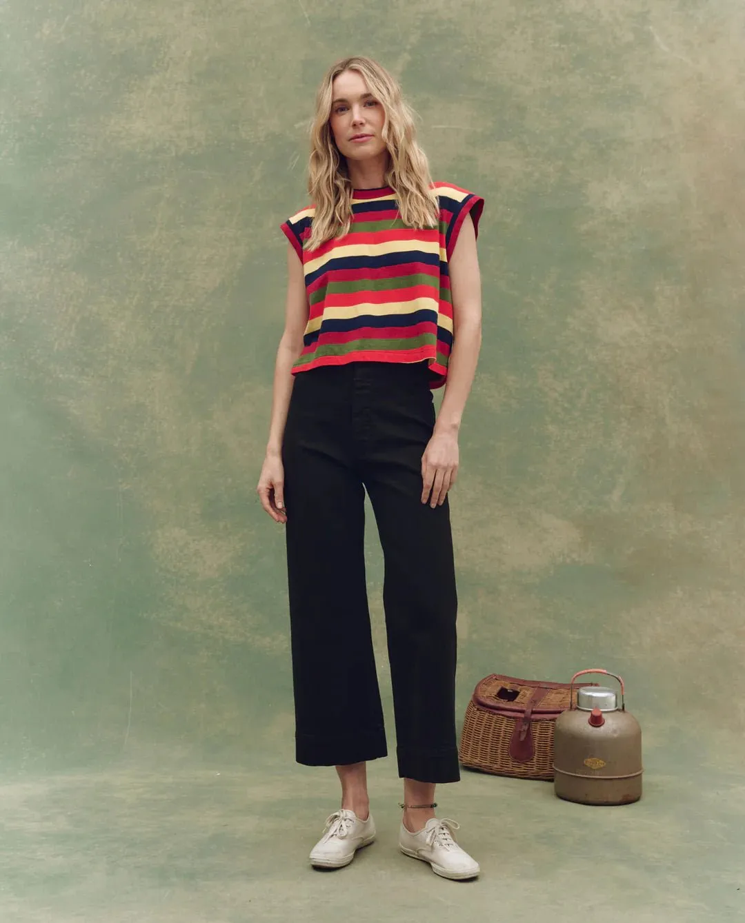 The Great - The Square Tee in Playa Stripe