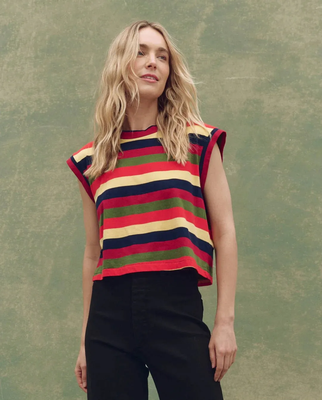 The Great - The Square Tee in Playa Stripe
