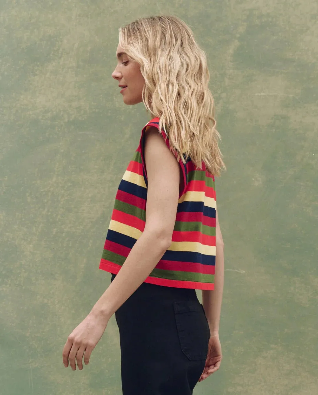 The Great - The Square Tee in Playa Stripe