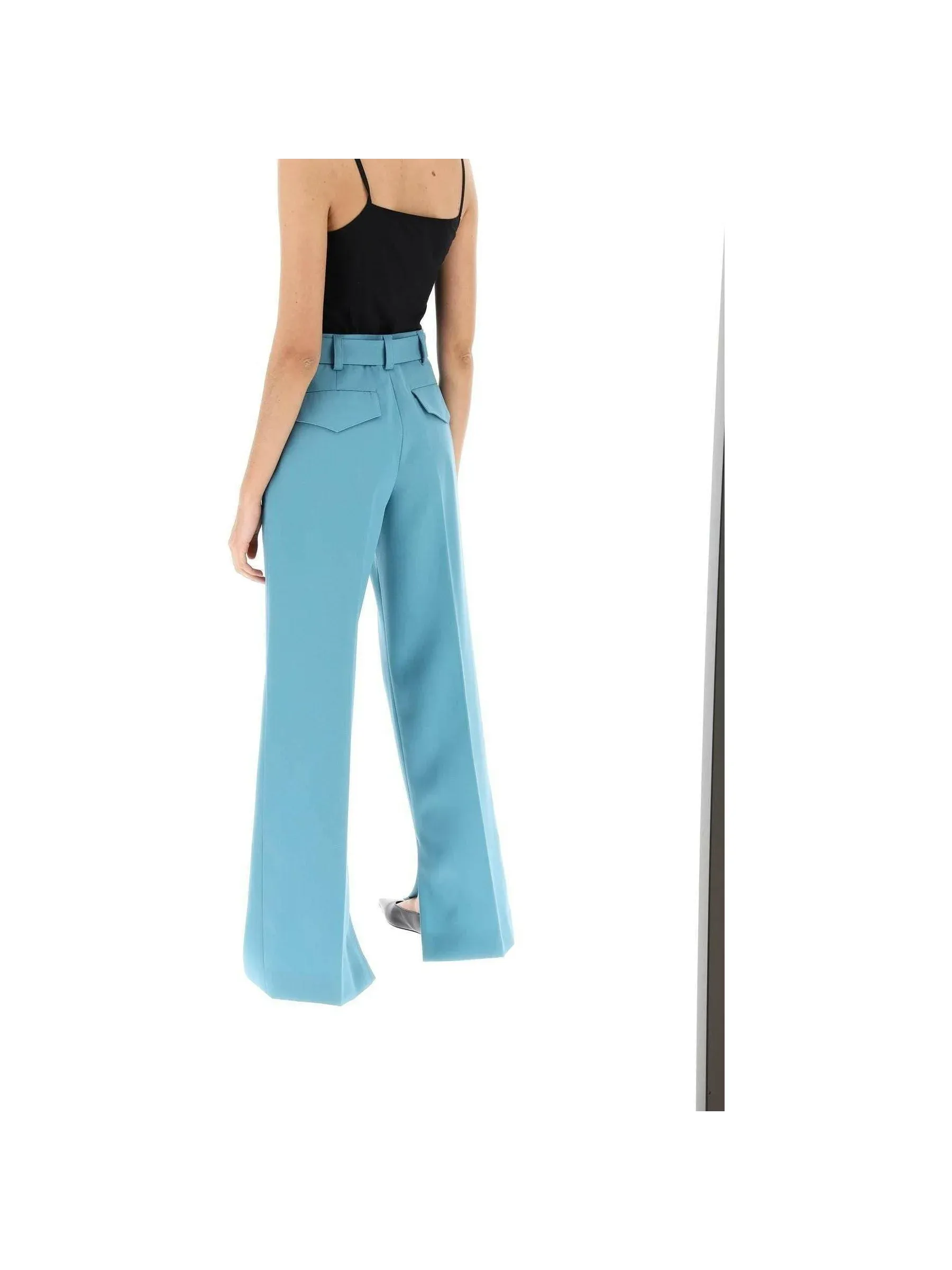 Wide-Leg Wool Trousers