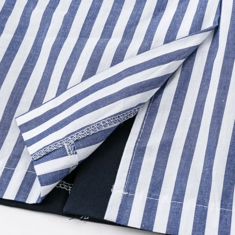 Women's Autumn Double Breasted Stripe Blazer